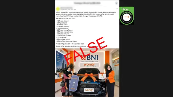 Modus Penipuan Undian Berhadiah Bank BNI Muncul Lagi di Media Sosial