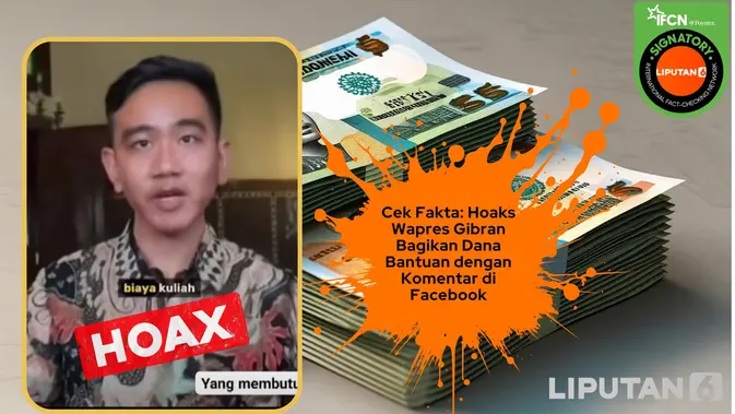 Cek Fakta: Video Wapres Gibran Bagikan Dana Bantuan di Facebook