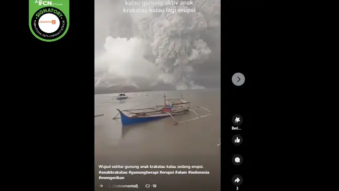 Klaim Video Erupsi Anak Krakatau Beredar dan Diperiksa
