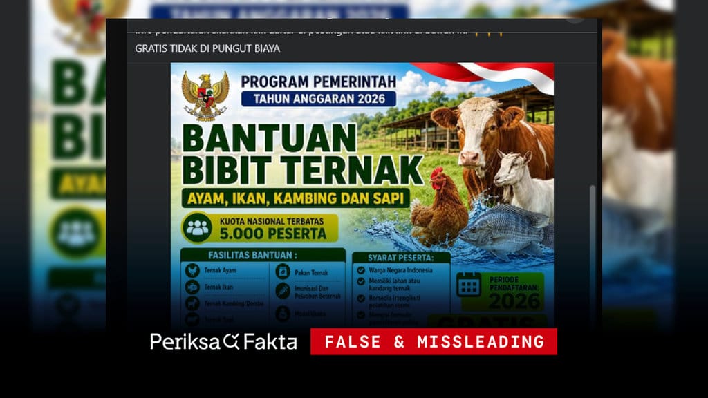 Tautan Bantuan Bibit Ternak 2026 Dipastikan Hoaks
