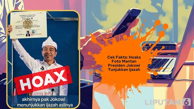 Pemeriksaan Fakta: Foto Mantan Presiden Joko Widodo Memperlihatkan Ijazah Asli