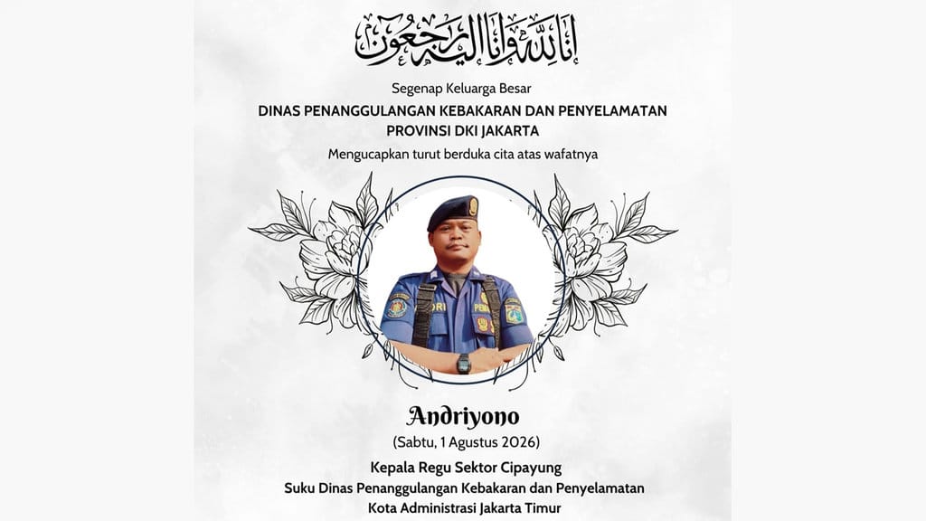 Petugas Damkar DKI Gugur Saat Jinakkan Kebakaran Kramat Jati