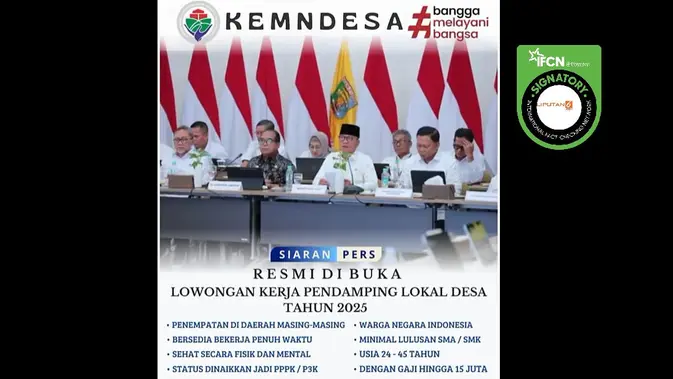 Klaim Lowongan Pendamping Desa 2025 Perlu Verifikasi