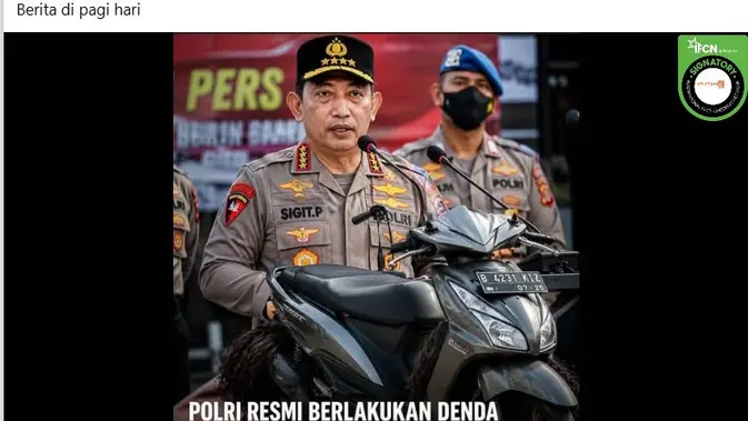 Polri Bantah Denda Rp250 Ribu untuk Ban Motor Gundul