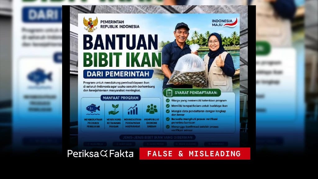 Verifikasi Klaim Tautan Bantuan Bibit Ikan Pemerintah