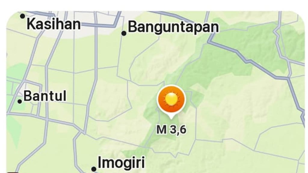 Gempa Magnitudo 3,6 Guncang Jogja Hari Ini, Pusat di Bantul