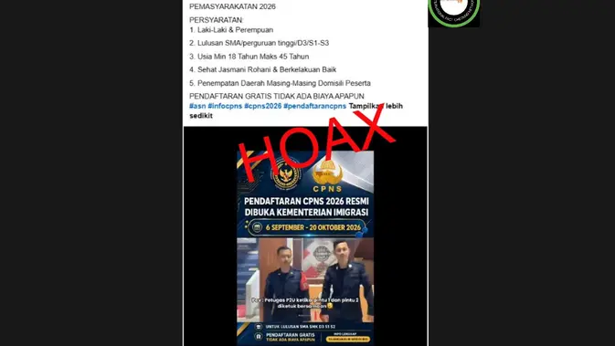 Cek Fakta: Tautan Pendaftaran CPNS Kementerian Imigrasi dan Pemasyarakatan