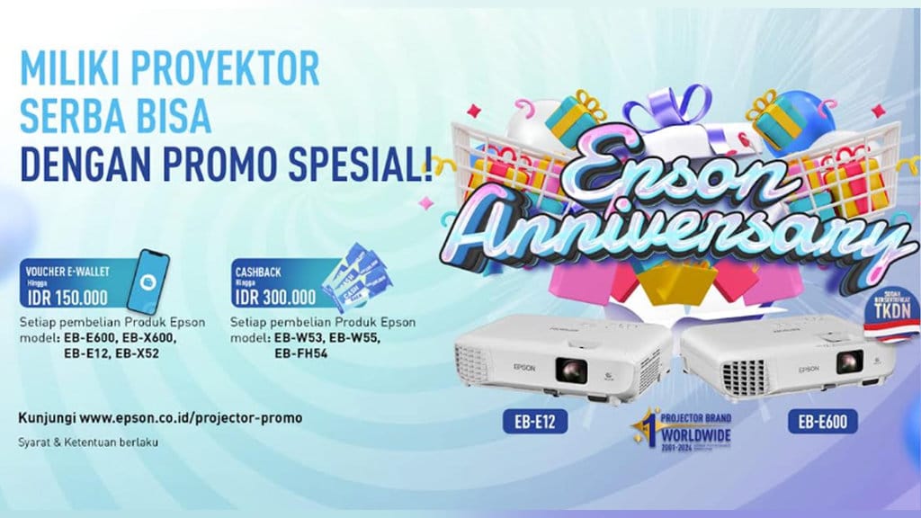 Epson Gelar Promo Anniversari, Pembeli Projector Dapat Cashback