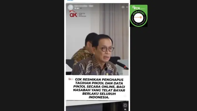 Cek Fakta: Klaim OJK Hapus Tagihan Pinjol Nasabah Telat Bayar