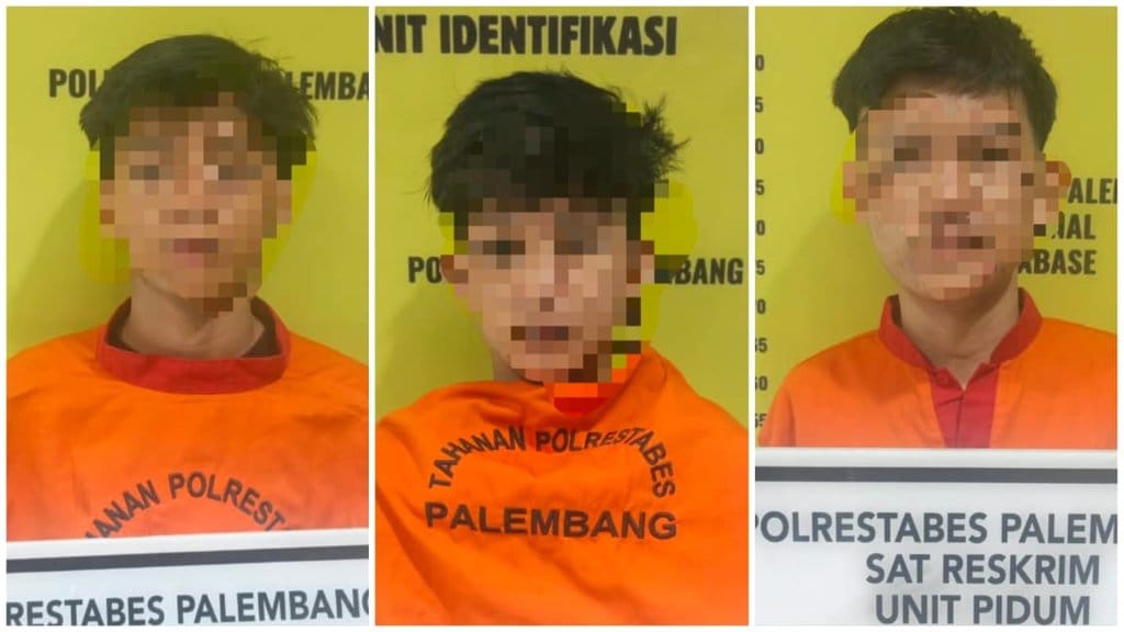 Tiga Pelaku Begal Palembang Ditangkap Usai Modus Teriakan Palsu