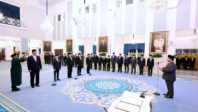 Prabowo Lantik Menteri Baru dalam Reshuffle Kabinet Merah Putih