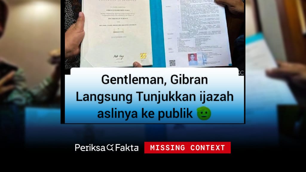 Verifikasi Foto Gibran Tunjukkan Ijazah: Bukan Peristiwa Baru