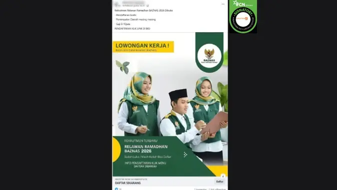 Beredar Link Pendaftaran Relawan Ramadan Baznas 2026, Simak Faktanya