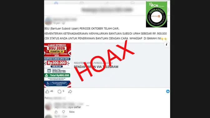 Cek Fakta: Klaim Link Cek Status Penerima BSU Oktober 2026