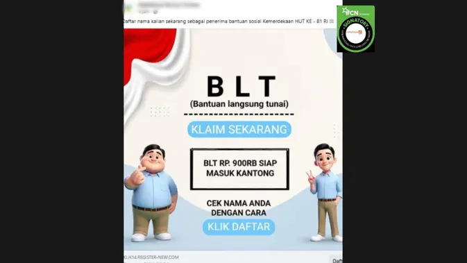 Link Pendaftaran Bansos HUT ke-81 RI Beredar di Medsos