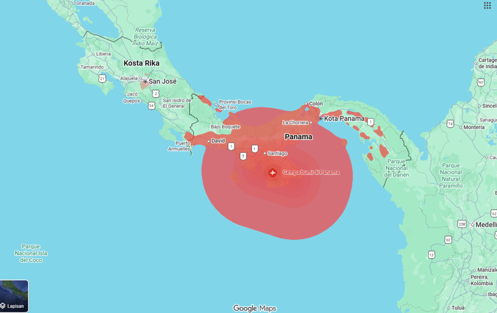 Gempa M7,7 Guncang Panama, Sejumlah Bangunan Rusak