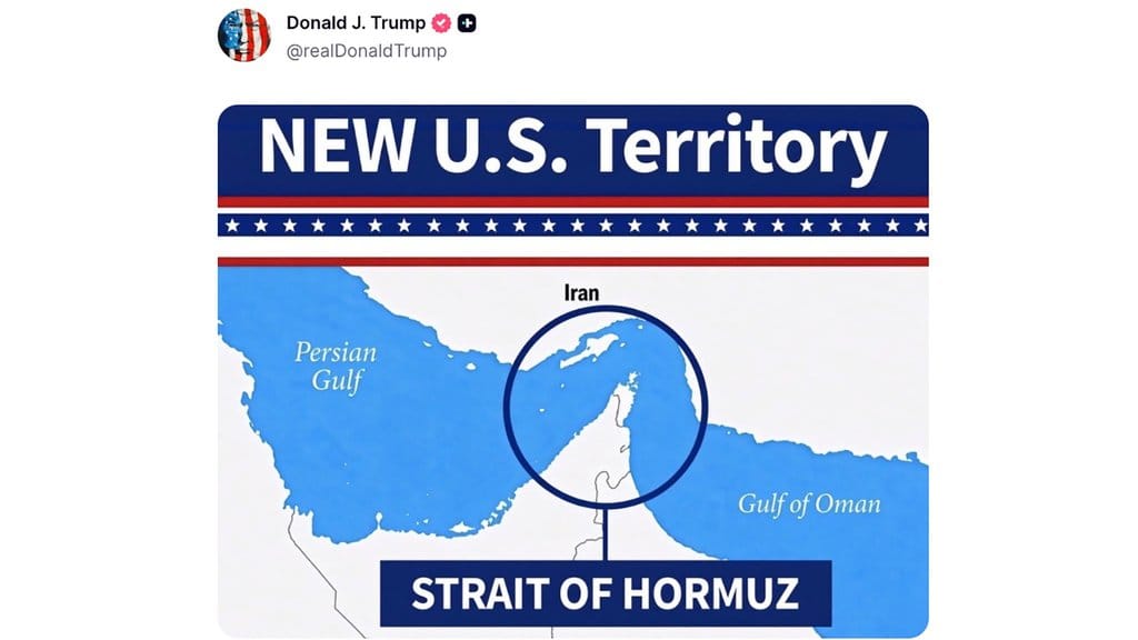 Verifikasi: Trump dan Klaim Peta Selat Hormuz sebagai Wilayah Baru AS