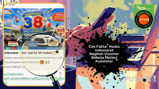 Cek Fakta: Pesan Berantai Voucher Indomaret dari Kuesioner Ternyata Hoaks