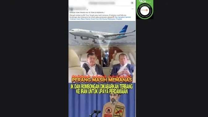 Benarkah Jusuf Kalla Terbang ke Iran untuk Perdamaian?