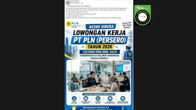 Cek Fakta: Link Pendaftaran Lowongan Kerja PLN 2026