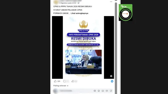 Cek Fakta: Video Menteri PANRB Umumkan Pendaftaran CPNS 2026