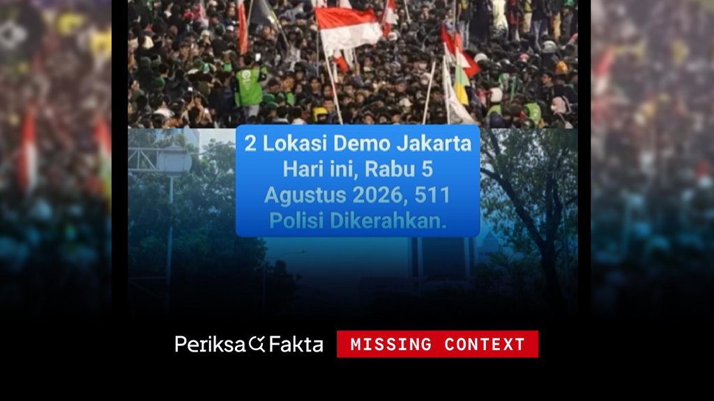 Verifikasi Lurusin: Klaim Foto Demonstrasi 5 Agustus 2026 Ternyata Keliru