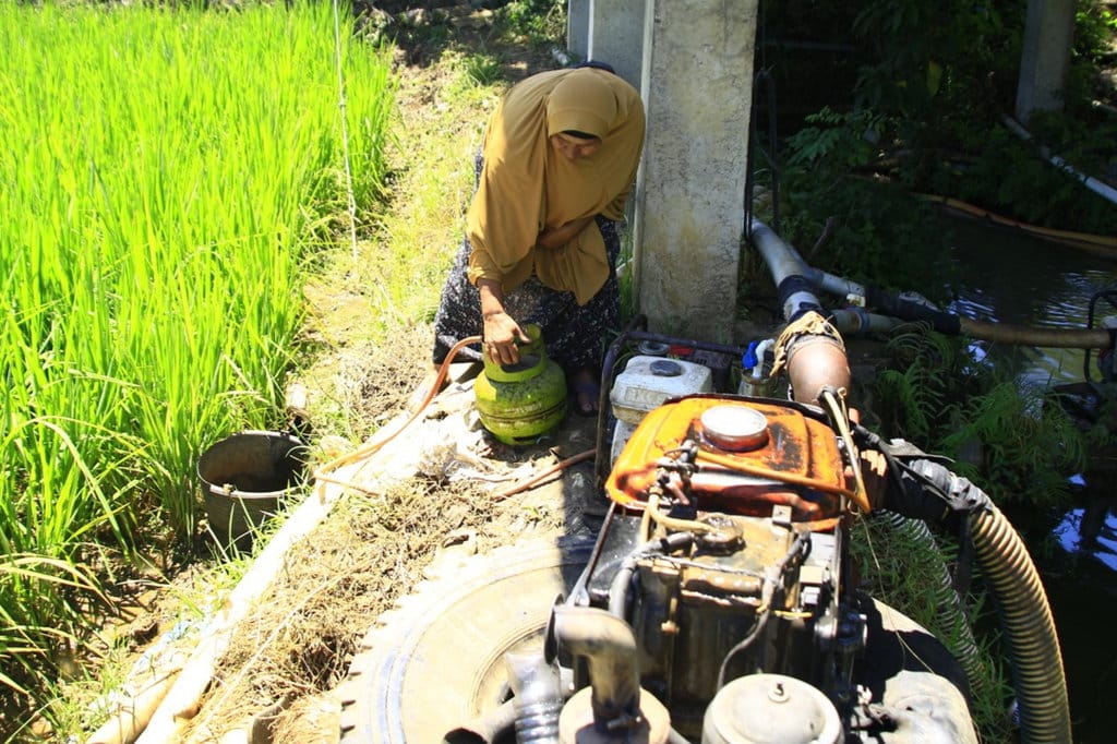 Gas Melon Jadi Bahan Bakar Pompa Air Petani Aceh Besar