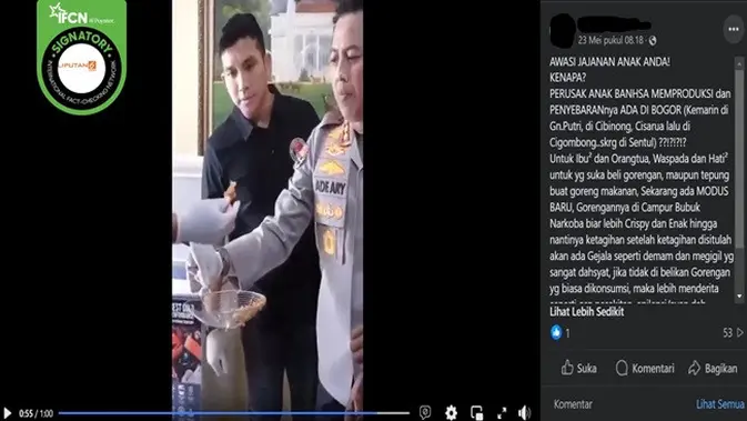 Verifikasi Klaim Tepung Goreng Dicampur Bubuk Narkoba