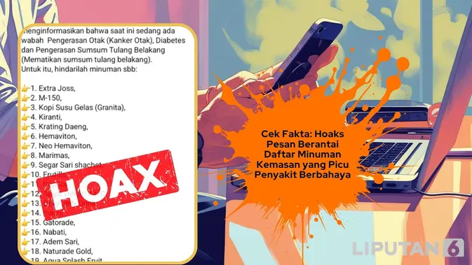 Verifikasi Klaim Daftar Minuman Kemasan Picu Penyakit Berbahaya