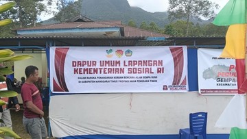 Kemensos Operasikan Tiga Dapur Umum untuk Korban Gempa Manggarai Timur