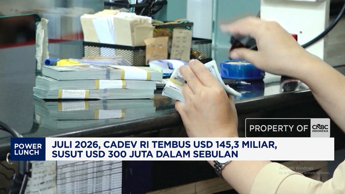 Cadev RI Juli 2026 Capai USD 145,3 Miliar, Susut USD 300 Juta