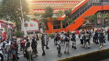 Pesepatu Roda Ramaikan Peringatan HUT RI ke-81 di CFD Rasuna Said