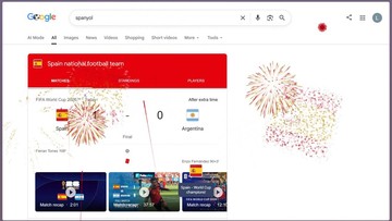 Kembang Api Virtual Google Sambut Kemenangan Spanyol di Piala Dunia 2026