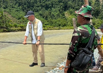 Jembatan Gantung Perintis Garuda di Sikundo Ditarget Rampung Agustus 2026