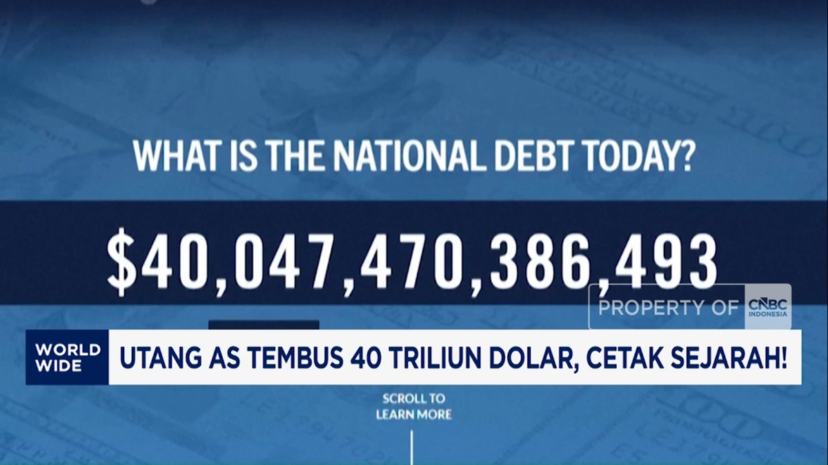 AS Catat Rekor Baru: Utang Federal Tembus 40 Triliun Dolar