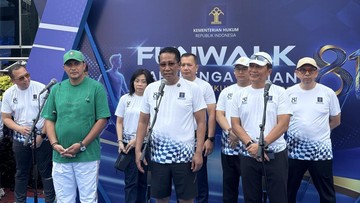 Fun Walk Menkum di CFD Rasuna Said Semarakkan HUT ke-81 RI