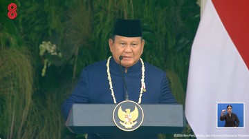 Prabowo Ajak Peserta Upacara HUT RI Doakan Korban Bencana Alam