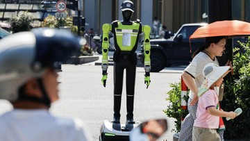 China Terjunkan Robocop T2 di Hangzhou untuk Atur Lalu Lintas