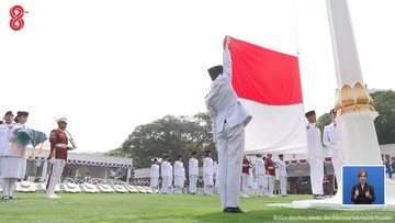 Upacara HUT ke-81 RI: Bendera Merah Putih Berkibar di Istana Merdeka