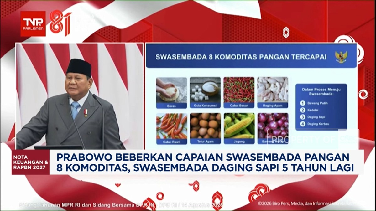 Swasembada Delapan Komoditas Tercapai, Daging Sapi Dijadwalkan Lima Tahun Lagi