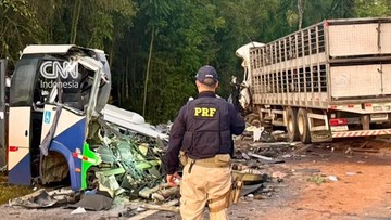 Tabrakan Bus dan Truk di Brasil Tewaskan 23 Orang