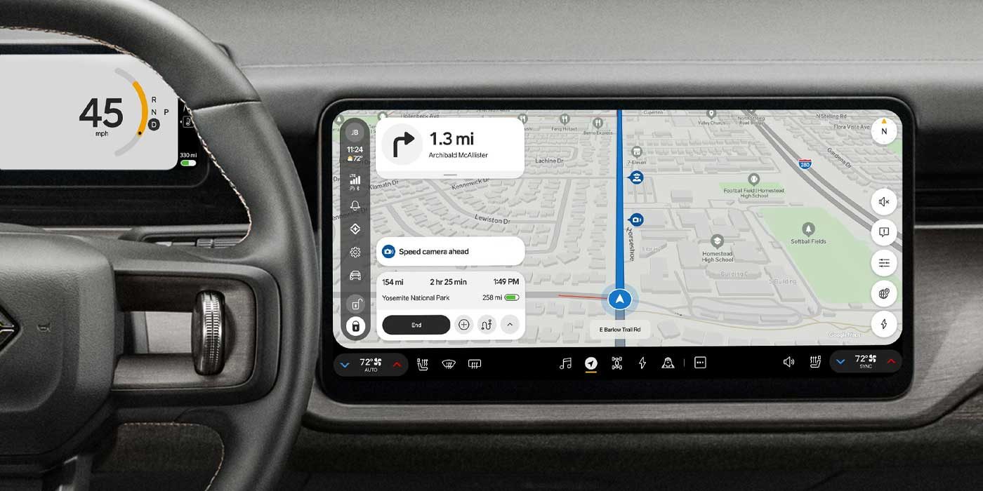 Waze Hadir di Layar Rivian: Peringatan Polisi dan Kamera di Mobil Listrik