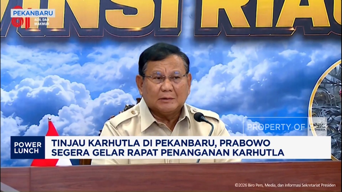 Prabowo Tinjau Karhutla Pekanbaru, Rapat Percepat Penanganan