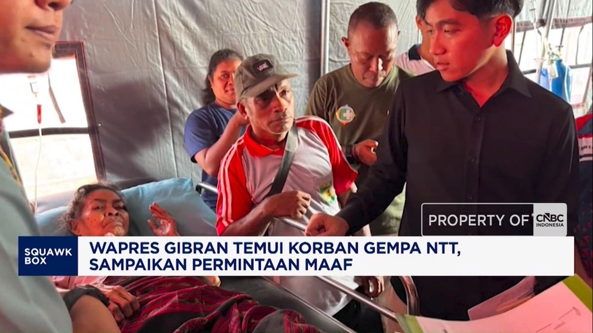 Gibran Temui Korban Gempa NTT, Sampaikan Permintaan Maaf di Posko