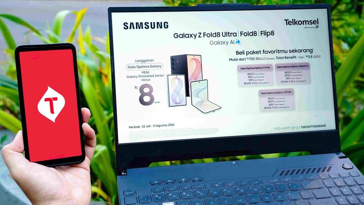 Telkomsel-Samsung Hadirkan Bundling Halo Optima Galaxy Foldable 8