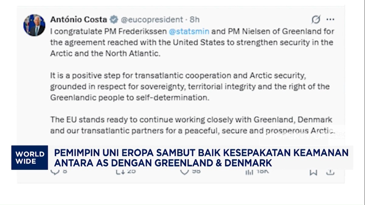 Brussels Sambut Kerangka Keamanan AS di Greenland