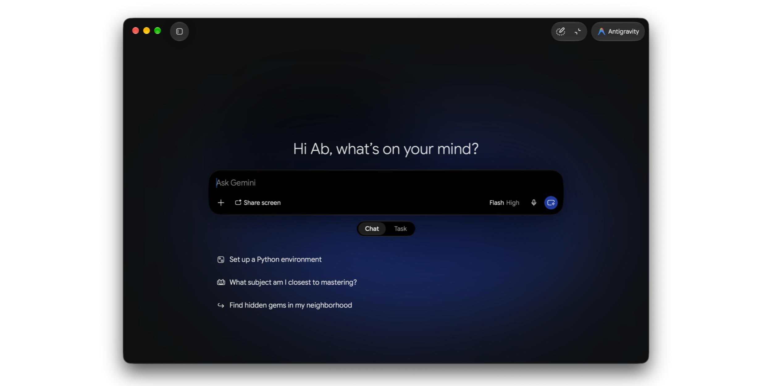 Google Antigravity Kini Tertanam di Aplikasi Gemini untuk macOS