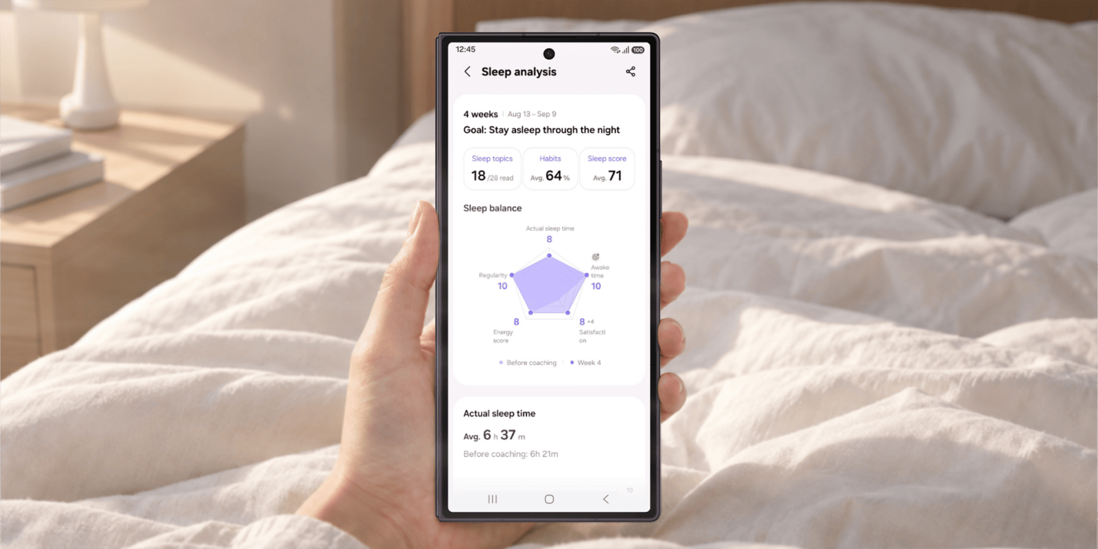 Samsung Health Hadirkan Pelatih Tidur dan Pemindai Makanan