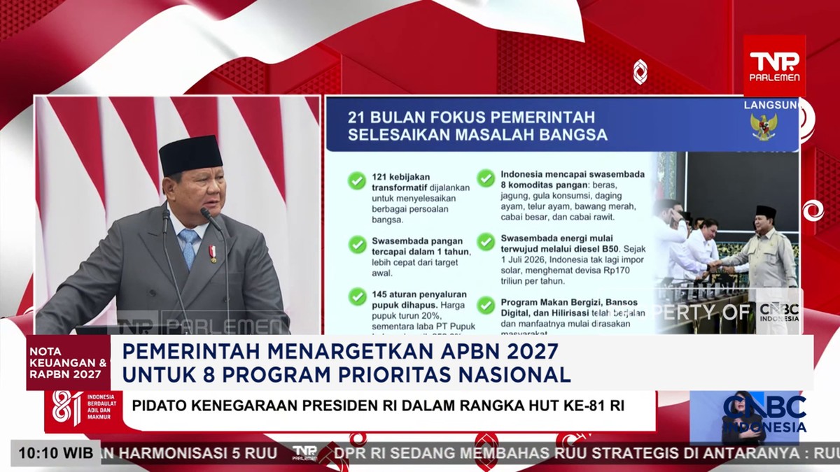 Prabowo Paparkan Kinerja Lewat Platform Digital Jelang HUT RI