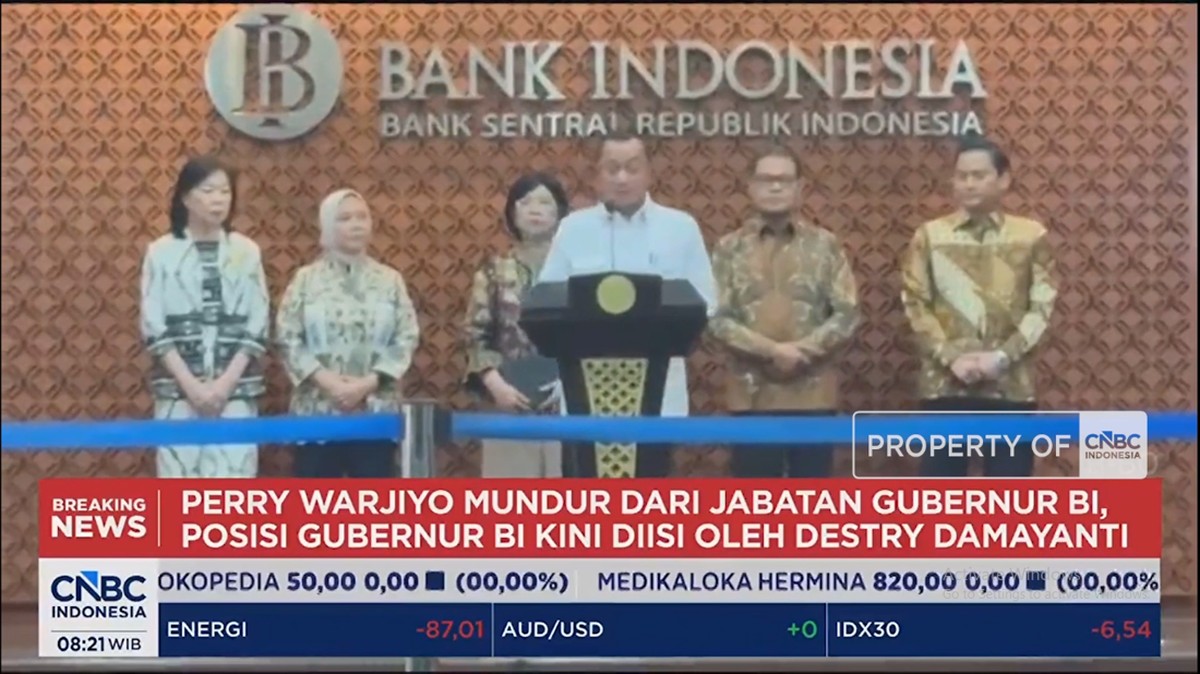 Perry Warjiyo Mundur, Destry Damayanti Pimpin Bank Indonesia